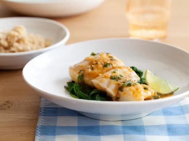 Thai-Style Halibut with Coconut-Curry Broth