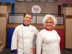 Worst Cooks In America Team Leaders Chef Bobby Flay and Chef Anne Burrell present the "Back to Basics Breakfast"  challenge as seen on Food Network's Worst Cooks in America, Season 3.