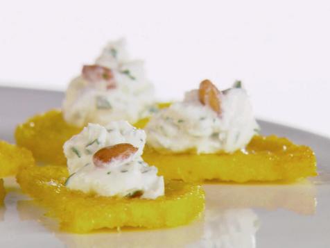 Polenta Half-Moons with Whipped Goat Cheese