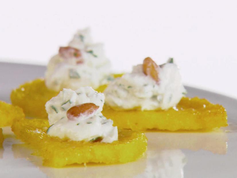 Polenta HalfMoons with Whipped Goat Cheese Recipe Giada De
