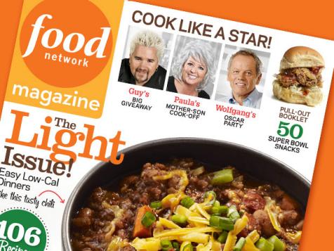 Food Network Magazine: January/February 2012 Recipe Index