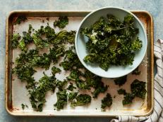 Make your own crispy kale chips at home, thanks to Melissa d'Arabian from Ten Dollar Dinners on Food Network.