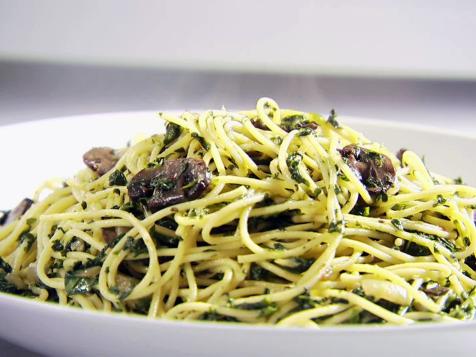 Round 2 Recipe - Spinach and Mushroom Pasta