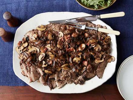 Braised Beef Brisket with Onions, Mushrooms and Balsamic 