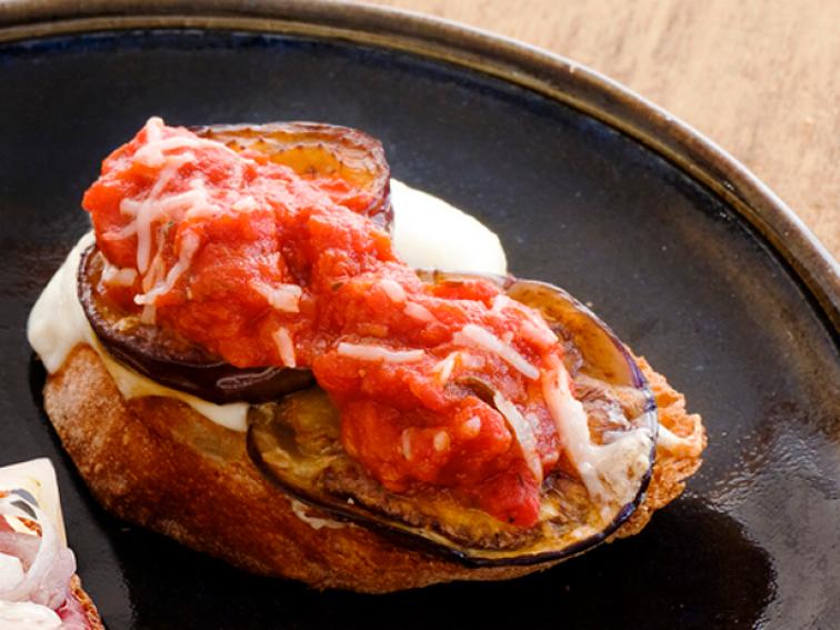 Eggplant Parmesan Bruschetta Recipe Food Network Kitchen Food Network