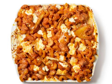 Baked Cavatappi With Artichokes and Fennel