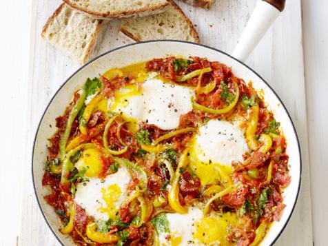 Eggs in Purgatory With Salami