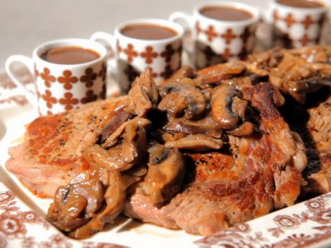 Rib-Eye Steaks with Savory Chocolate Sauce