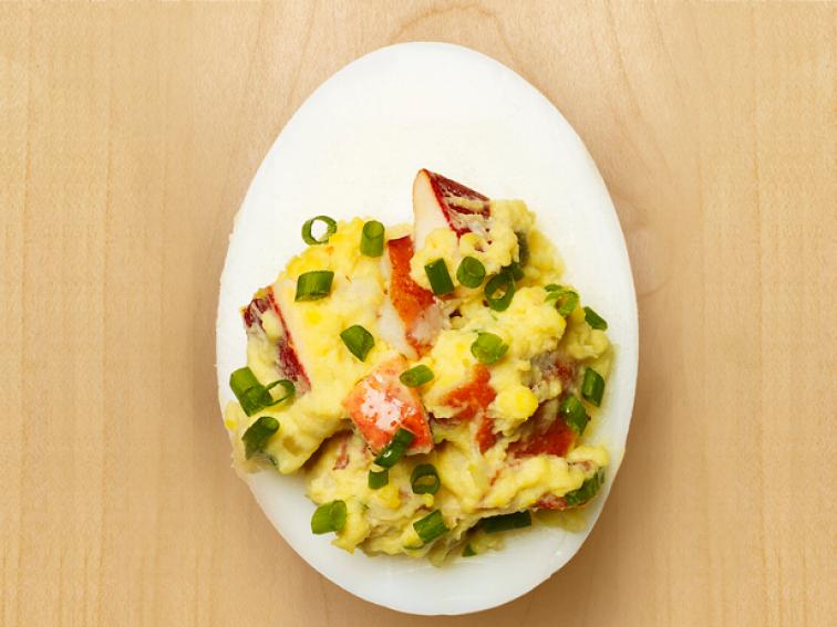 Lobster Deviled Eggs Recipe Tyler Florence Food Network