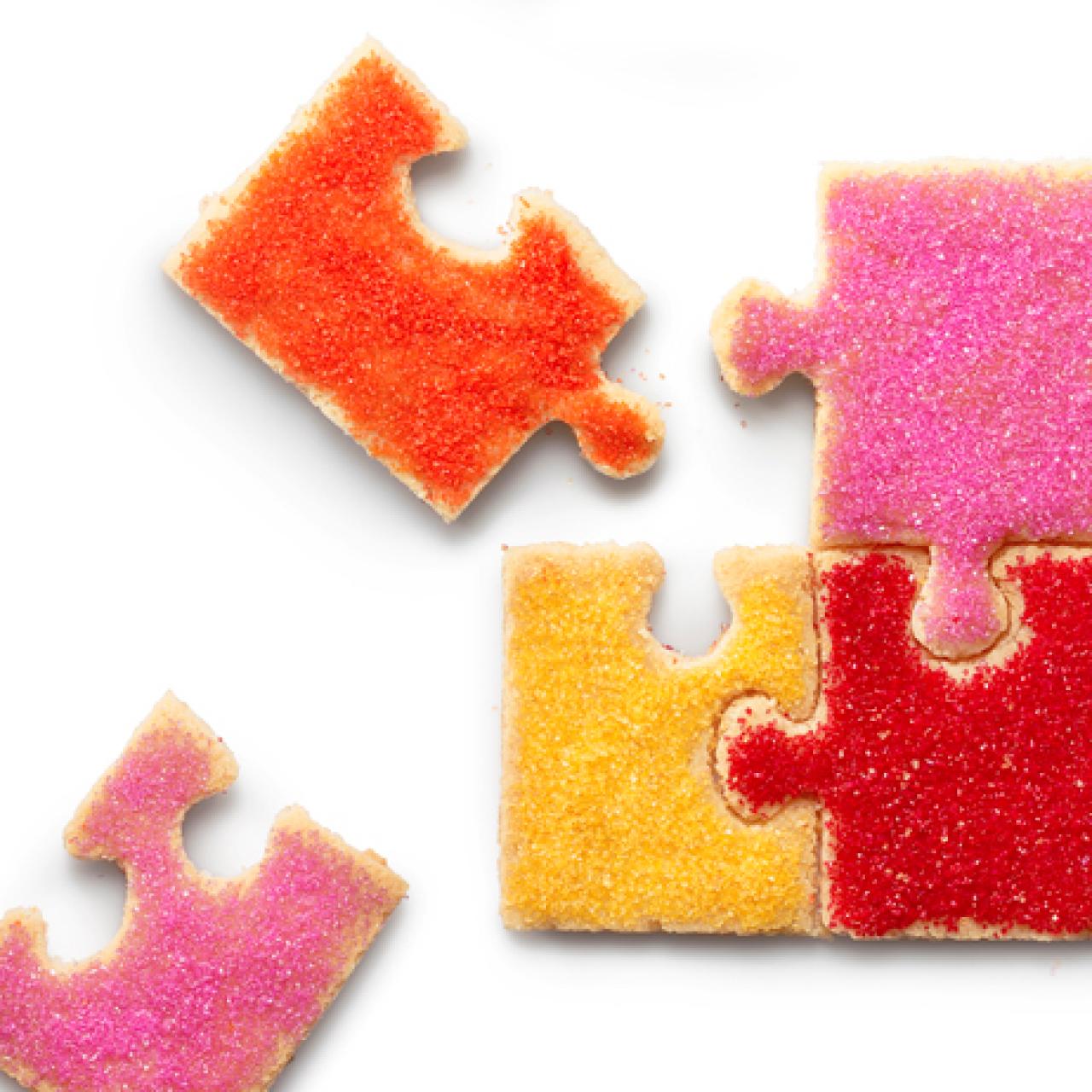 Puzzle Game - Four pieces puzzle - Jigsaw Puzzle - Cookie cutter