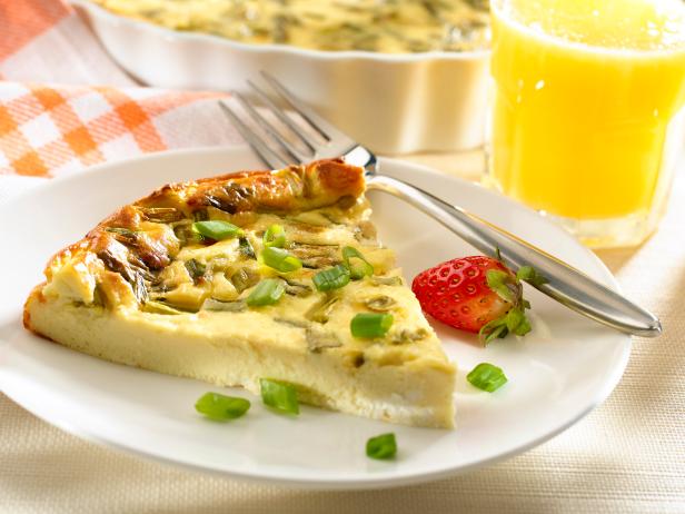 Crustless Quiche with Goat Cheese and Scallions