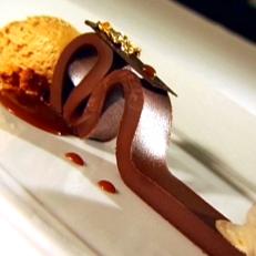 Close up of a chocolate dessert - one of Cat Cora's favorites. 