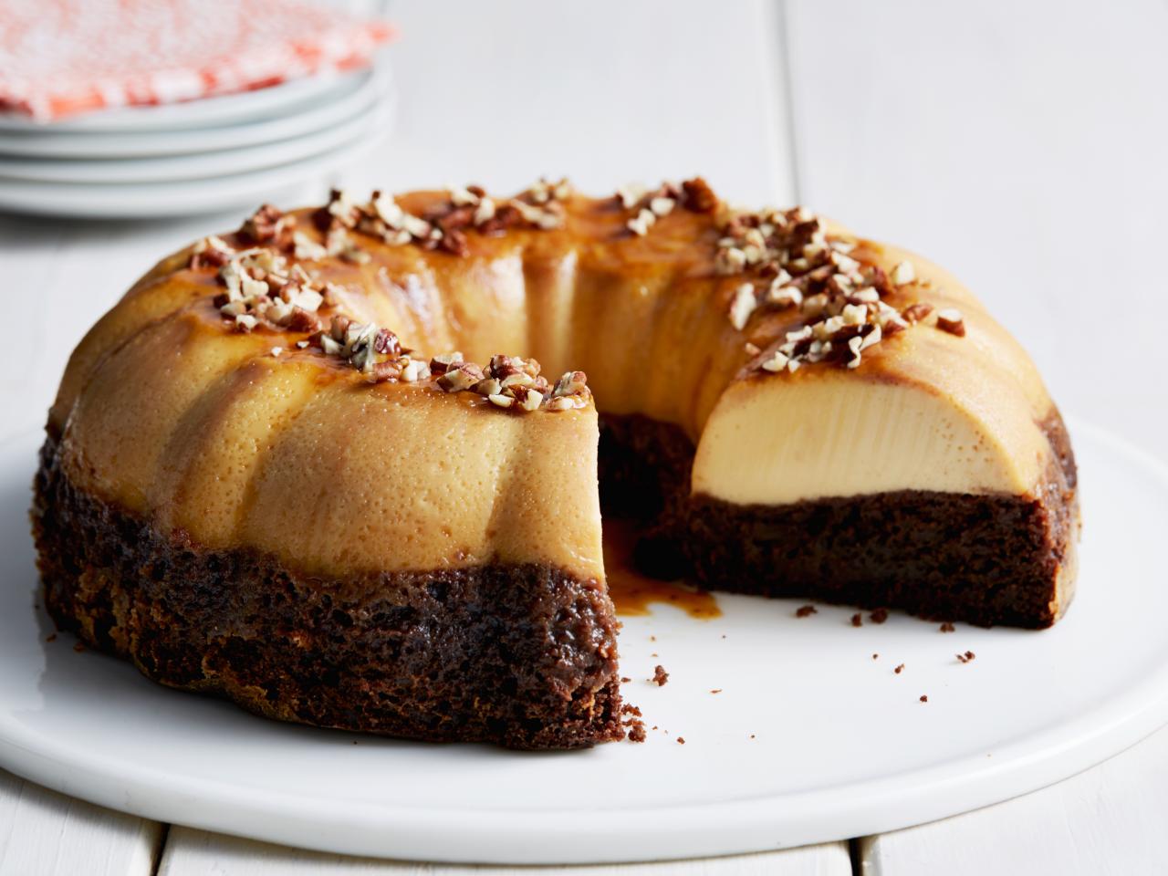 UPSIDE-DOWN CHOCOLATE FLAN WITH CARAMEL CREAM | Canadian Living