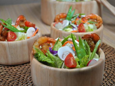 Grilled Shrimp Salad with Sesame Ginger Vinaigrette