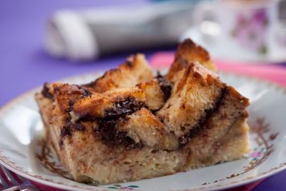 Nutella Banana Brioche Bread Pudding