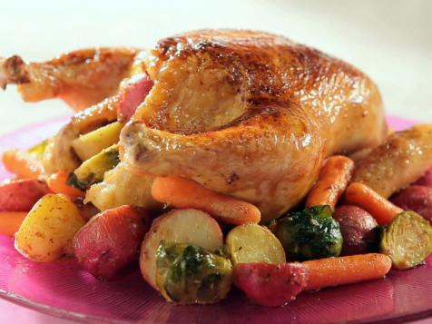 Maple Glazed Chicken with Roasted Country Vegetables