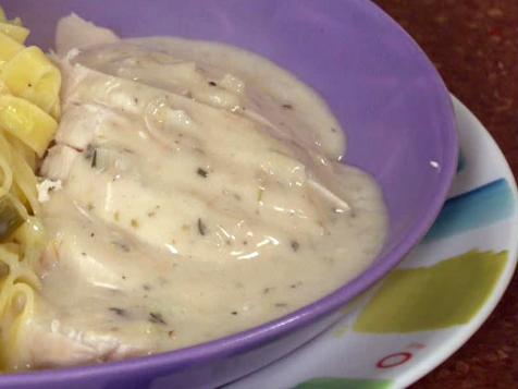 Sliced Poached Chicken with Light and Lemony Gravy