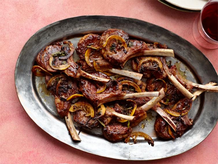 Baby Lamb Chops With Lemon Recipe | Food Network Kitchen | Food Network