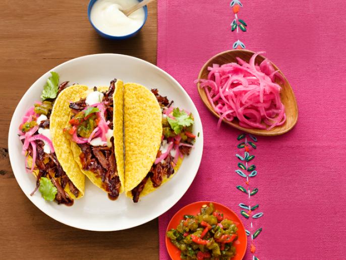 Red Chile Short Rib Tacos Recipe Bobby Flay Food Network