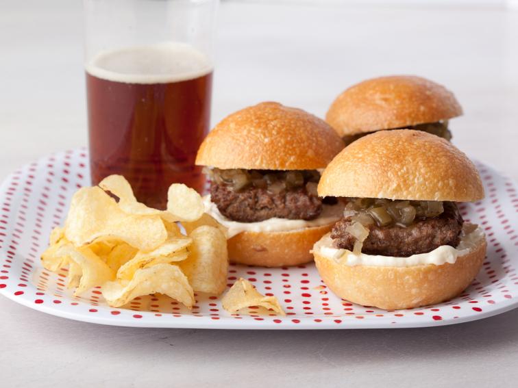 Mini Man Burgers Recipe Alton Brown Food Network