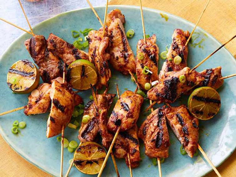 Grilled Yucatan Chicken Skewers Recipe Bobby Flay Food Network
