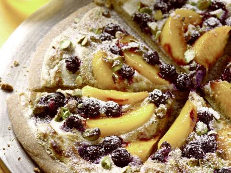 Peach and Blueberry Pizza