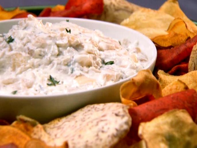 Caramelized Onion and Garlic Dip Recipe Aaron McCargo Jr. Food Network