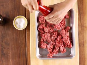 Salt Raw Hamburger Before Making Patties