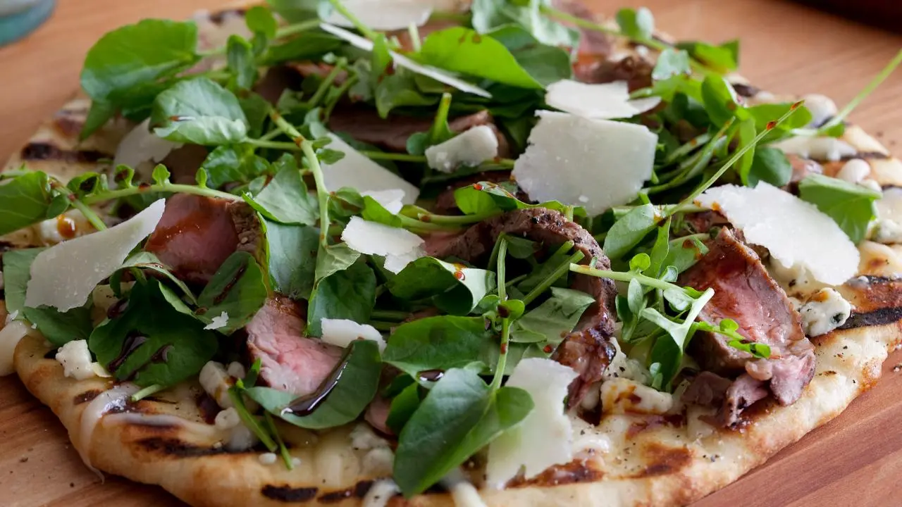 Steak Blue Cheese Pizza