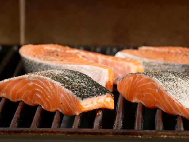 Salmon on the grill
