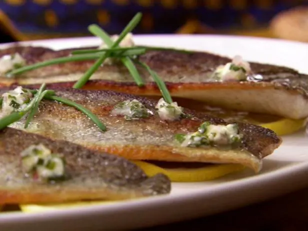 Sauteed Trout with Lemon Chive Butter Recipe - Chef's Resource Recipes