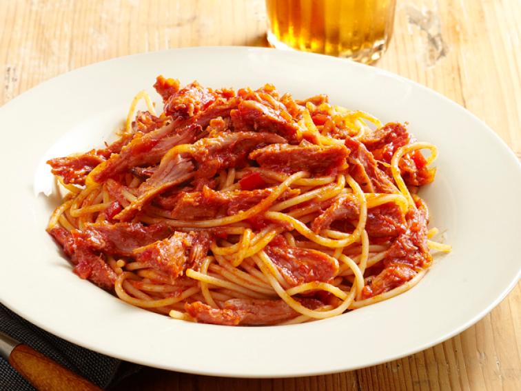 Barbecue Spaghetti Recipe The Neelys Food Network
