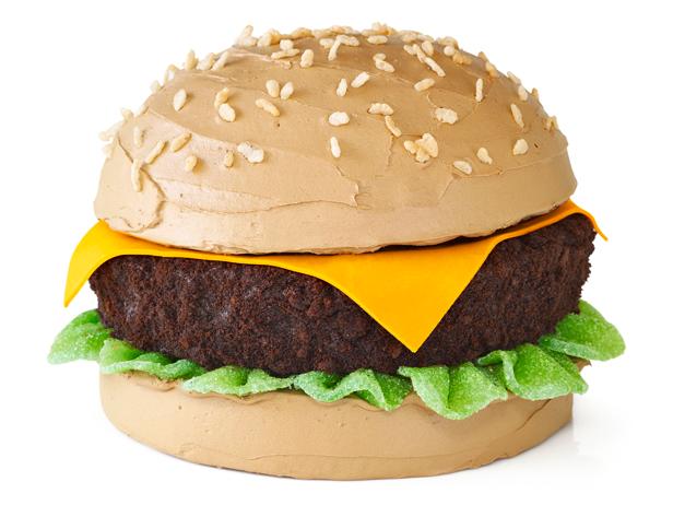 Burger Cake For Foodies, fast food restaurant business, unique burger ideas,