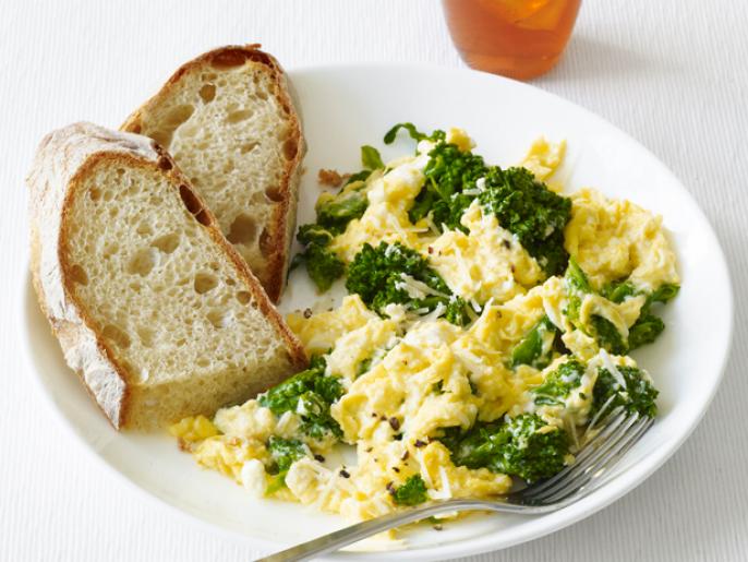 Scrambled eggs with ricotta and broccolini recipe food network