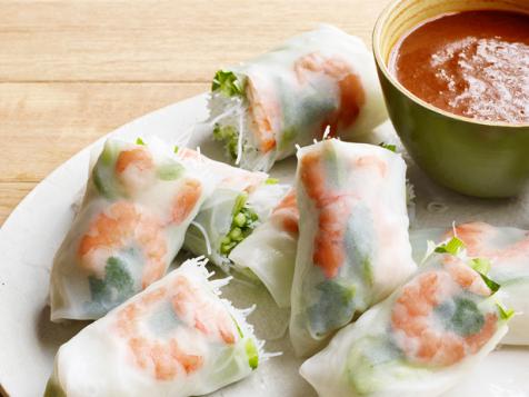 Shrimp Summer Rolls with Curried Coconut Dipping Sauce