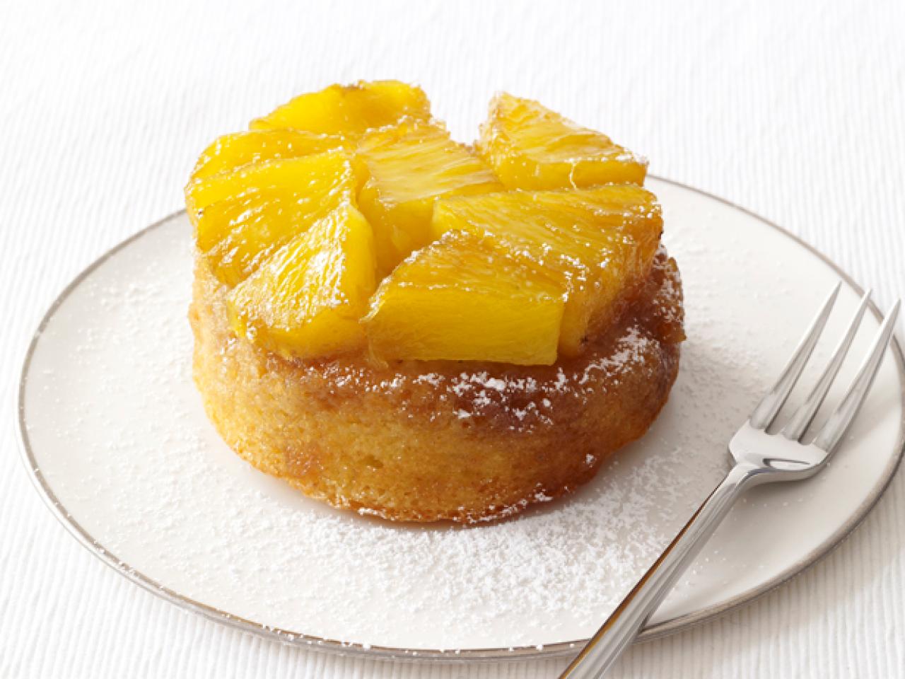 Mini Pineapple Upside Down Cakes in Ramekins - Dessert for Two