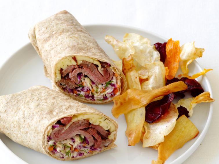 Roast Beef Wraps With Dill Slaw Recipe Food Network Kitchen Food