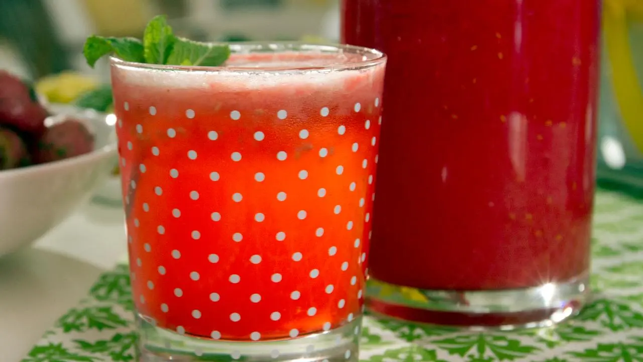Raspberry Limeade with Lavender and Mint Recipe | Kelsey Nixon