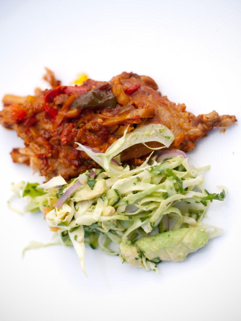 FNS7 Episode 5 Finalist Susie Jimenez's "Spiced Pork Ribs with a Tangy Slaw" dish beauty for MGD Star Challenge.