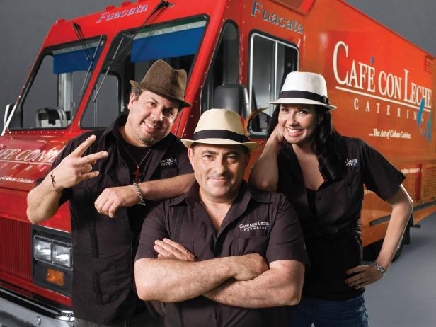Frankie Tosta-Monch, Gabriel Martinez, and Maria Felipe as seen on Food Network?s The Great Food Truck Race Season 2.