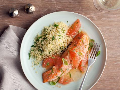 Roasted Salmon with Shallot Grapefruit Sauce