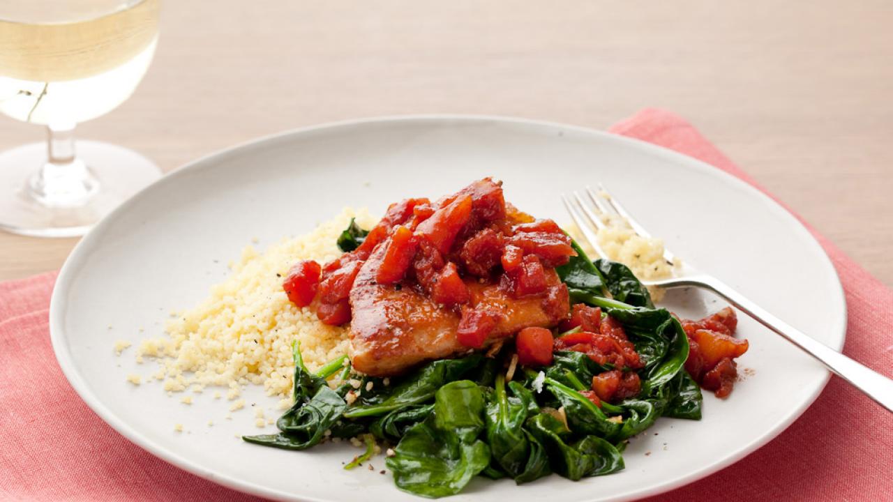 Balsamic Chicken with Spinach