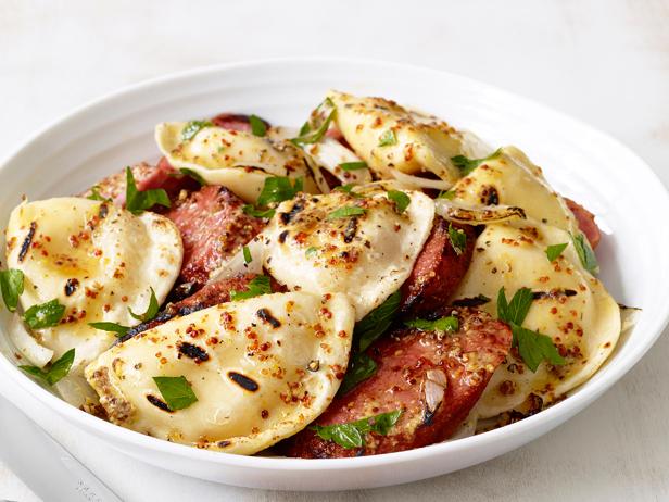 Grilled Pierogies and Kielbasa image