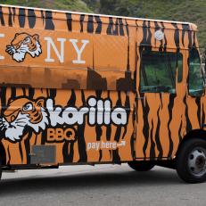 Team Korilla BBQ's truck arriving in Malibu, California, as seen on Food Network's The Great Food Truck Race, Season 2.
