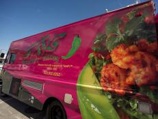 Sky's Gourmet Tacos had been selling Mexican-soul food fusion food in their Los Angeles restaurant since 1992 when they expanded to include a food truck in 2010. Now, you can get their signature Shrimp Tacos and more savory eats on the go. A full vegetarian menu is also available.