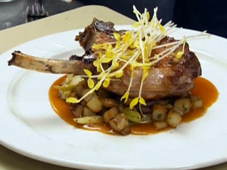 Brined Pork Chops with Apple Hash Recipe Robert Irvine Food Network