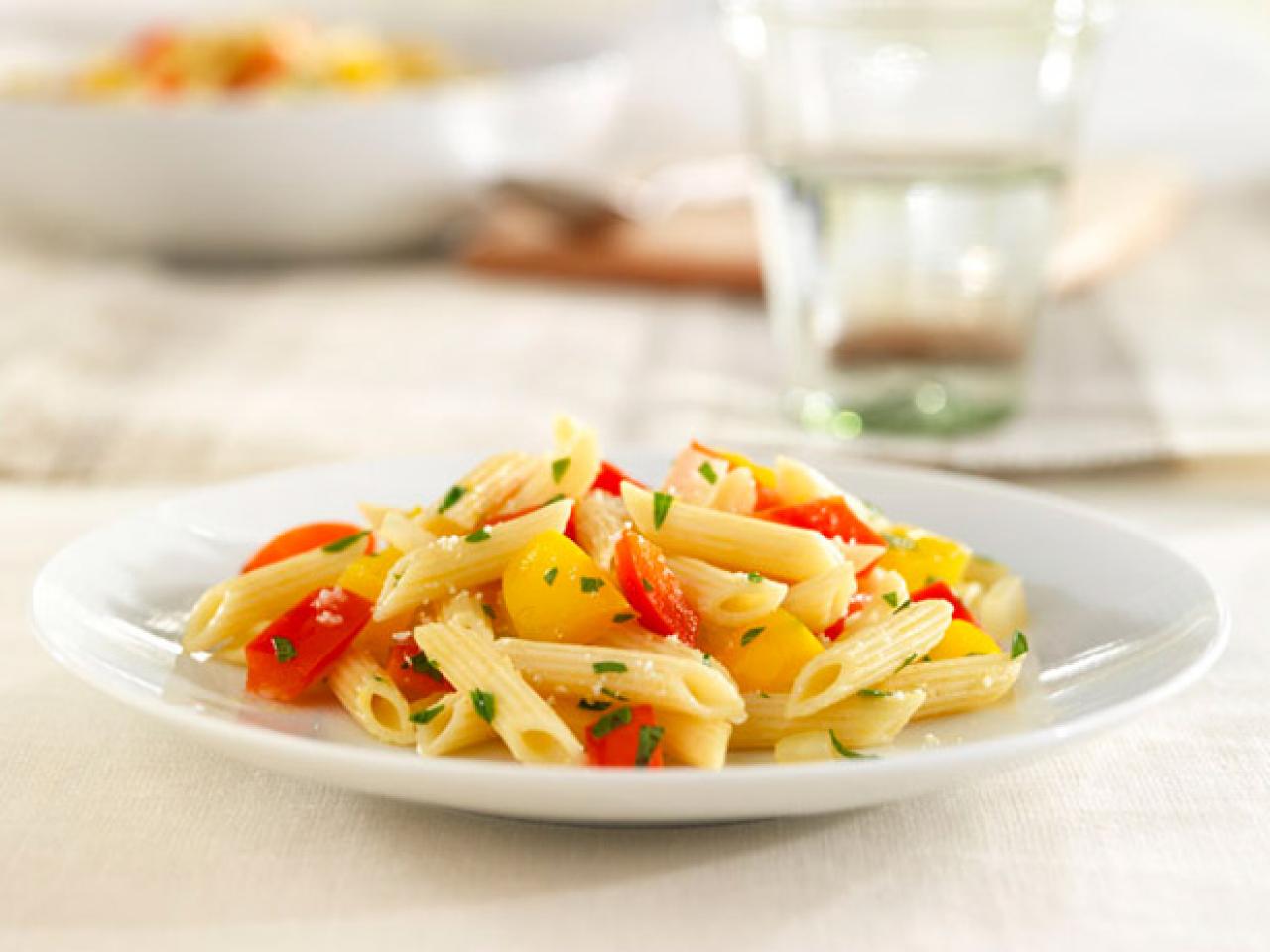 Mini Penne with Sweet Peppers and Parmigiano-Reggiano Recipe