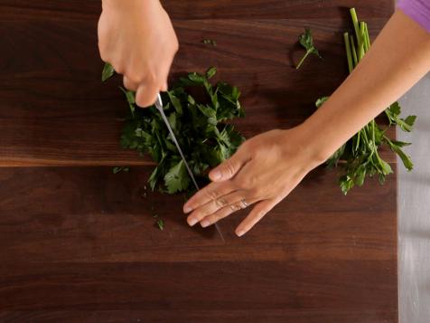 Chopping meat by hand — the single-knife method