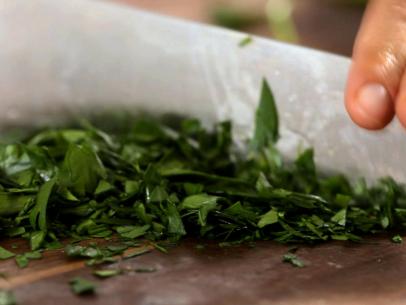 Chopping meat by hand — the single-knife method