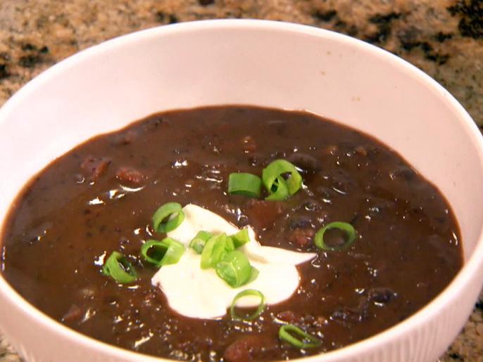 Spicy Black Bean Soup Recipe The Neelys Food Network